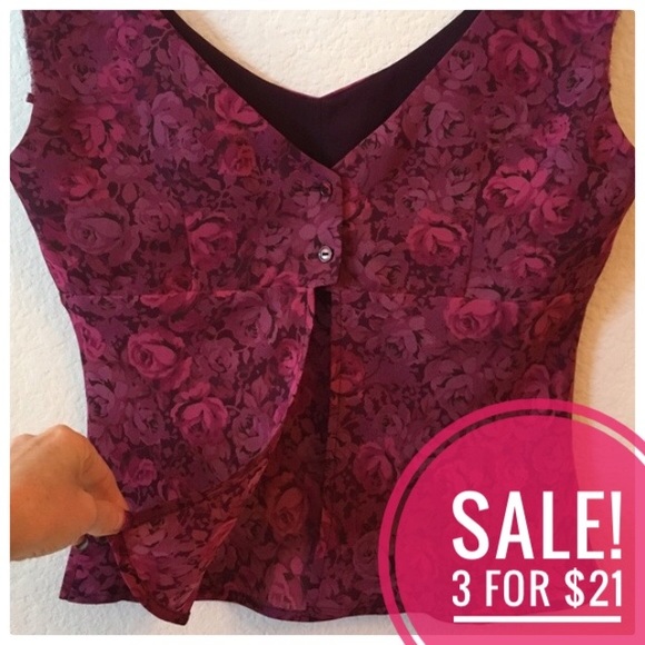 Express Tops - ♦️3/$21❗️Burgundy Express open back top